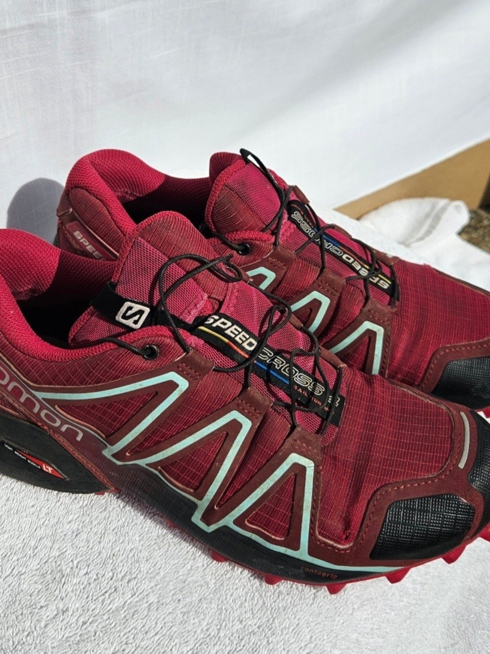 Salomon Speedcross Men's Trail Running Shoes - Red Size 8.5 Perfect for Outdoors - Picture 3 of 10
